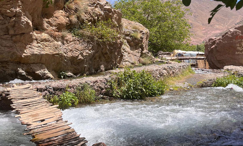 Berber villages of Imlil valley in the High Atlas Mountain